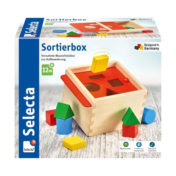 Selecta 62005 Wooden Sorting Box 14 cm