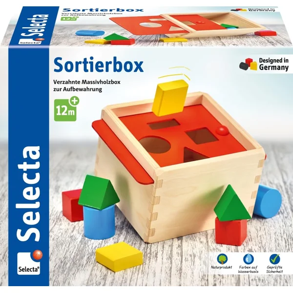 Selecta 62005 Wooden Sorting Box 14 cm