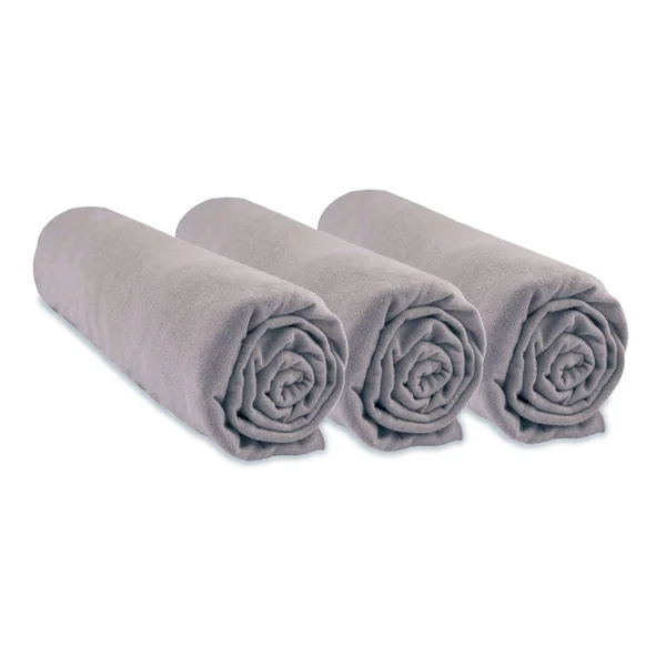 Set of 3 Fitted Sheets 70 x 160 cm for Baby Cot Cot 70 x 160 cm | 100% Organic Cotton | Hazelnut | Stretchy & Breathable | Healthy Sleep | Brand Easy Dort | GOTS Oeko-Tex Certified | Made in Europe