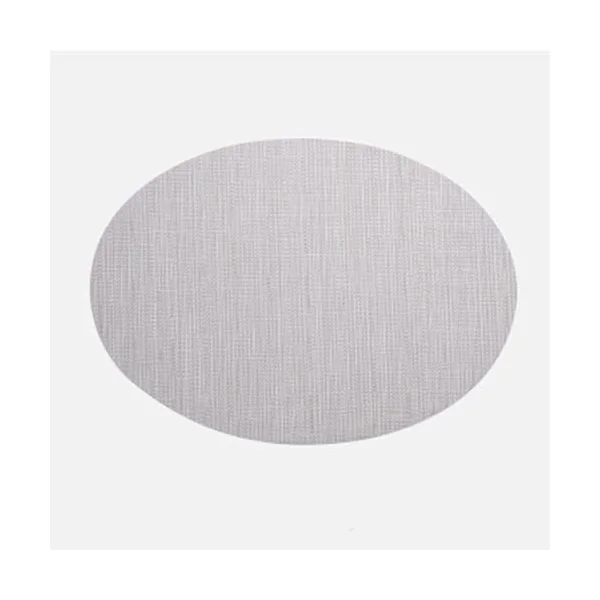 Set of 4 Elegant Place Mats, 70% Vinyl, 30% Polyester Table Coasters, Woven Vertical Stripes, Square Place Mats Washable for Dining Table, Anti-Fouling, Beige White, 32.5 x 45 cm
