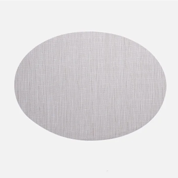 Set of 4 Elegant Place Mats, 70% Vinyl, 30% Polyester Table Coasters, Woven Vertical Stripes, Square Place Mats Washable for Dining Table, Anti-Fouling, Beige White, 32.5 x 45 cm