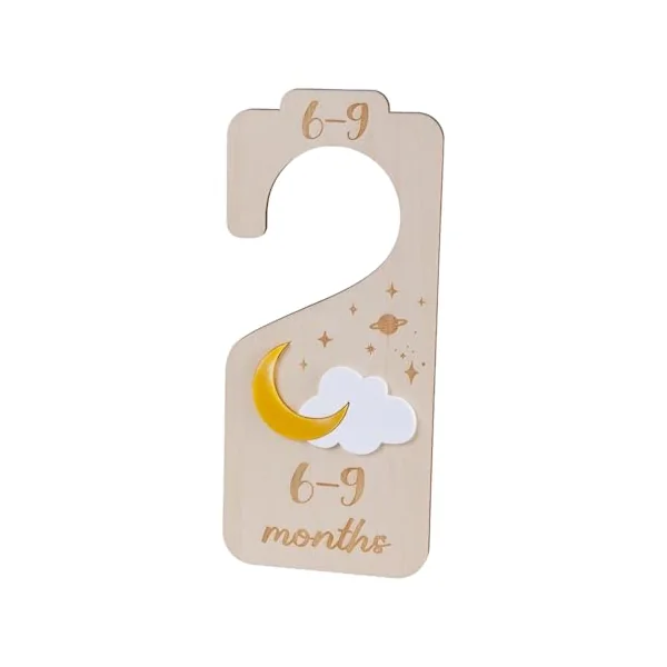Set of 7 Baby Closet Dividers Sorting Panels Wood Nursery Clothing Separators