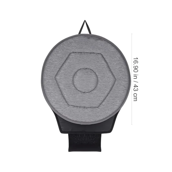 SEWACC Rotating Car Seat Cushion Swivel Chair Pad for Driving Elderly Support Portable Auto Seat Cushion Dark Grey 17 X 15 Inches
