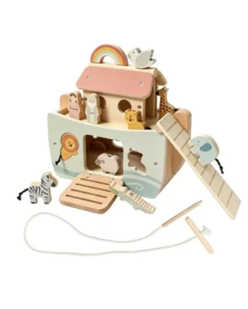 Shape Sorter 5-in-1 Wooden Educational Stacking Fine Motor Skills | Child Shape Learning Sorter Toys for Home Daycare Classroom Playroom Birthday Holiday Party Favors