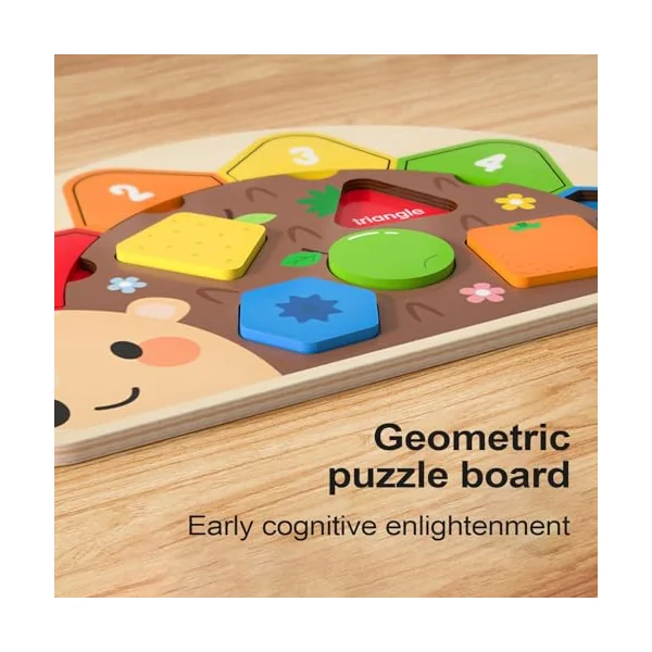 Shape Sorters for Kids 1-3 Development Learning Sorting Stacking Kids | Hedgehog Wood Puzzles Development Travel Games for Preschool Home Travel Car Boy Girl Family School Playroom