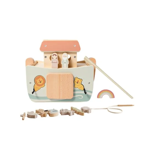 Shape Toys 5-in-1 Wooden Educational Stacking Fine Motor Skills | Child Shape Learning Sorter Toys for Holiday Party Favor Home Kindergarten Daycare Classroom