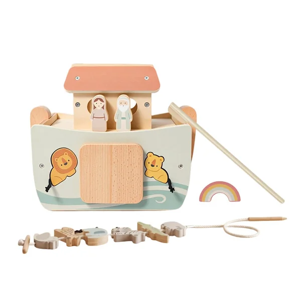 Shape Toys 5-in-1 Wooden Educational Stacking Fine Motor Skills | Child Shape Learning Sorter Toys for Holiday Party Favor Home Kindergarten Daycare Classroom