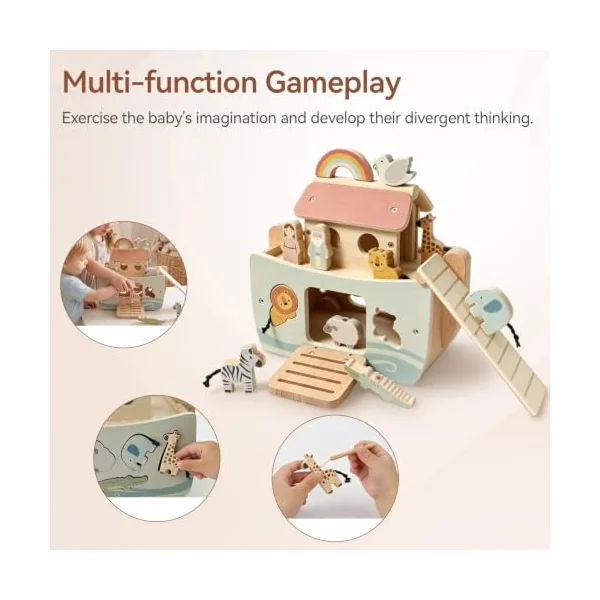Shape Toys Educational Funny Learning Stacking Games | Kids Animal Shape Sorting Toys for Home Daycare Classroom Playroom Birthday Holiday Party Favors
