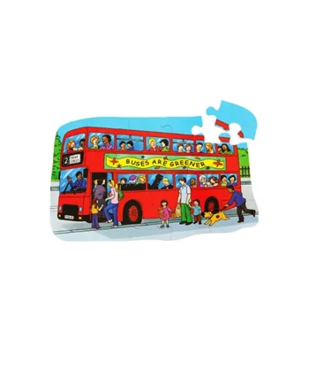 Shaped Floor Puzzle - Bus