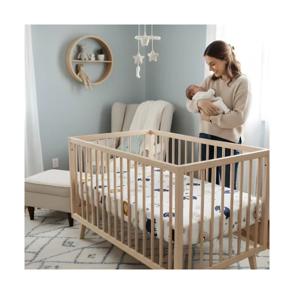 Sheet for Moses Basket Bassinet Crib and Fitted Set of 3: 55x90 cm - 2x Sheets + 1x Waterproof Mattress Protector Set Pram Bed Baby Cot Liner Cover Breathable 55 x 90