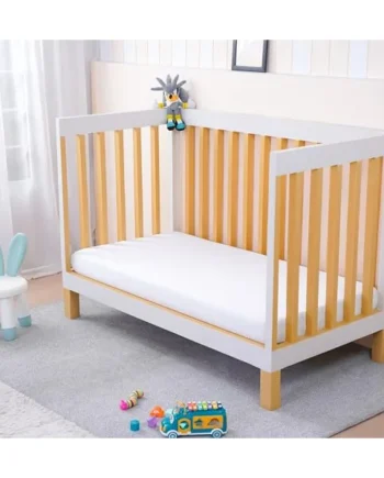 Sheet Story Bamboo Fitted Cot Bed Sheets - 140 x 70 cm Size - 400 Thread Count - Hypoallergenic, Buttery Soft Fitted Sheet for Cot Bed - White