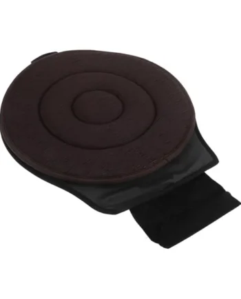 SHINEOFI 360-Degree Rotating Car Seat Cushion Pad for Elderly and Pregnant Women, Non-Slip Coffee Color Swivel Support Mat, Four-Season Portable Automotive Seat Accessory