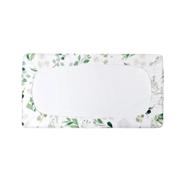 SHINEOFI Reusable Dismountable Design Green Cloth Changing Pad Cover Beautiful Pattern for Babies for Nursery and Portable Changing Mats