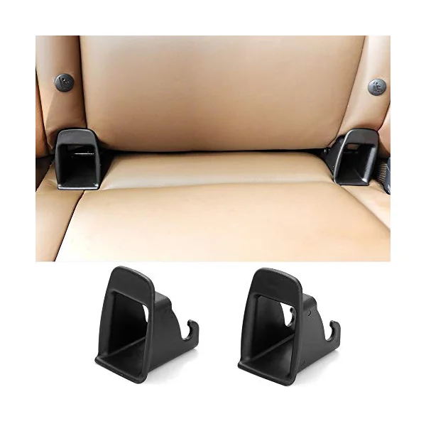 Shkalacar 2 Pieces Car Child Seat Interface Buckle Compatible with ISOFIX Black Fixed Guide Groove Interface Buckle Fixed Guide Groove Seat Belt Holder