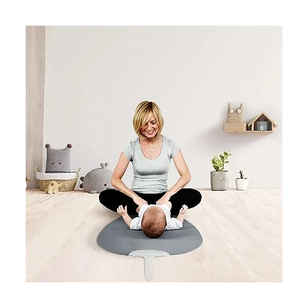 Shnuggle Baby Travel Floor Mat for Home - Perfect for Tummy Time and Yoga | Grey
