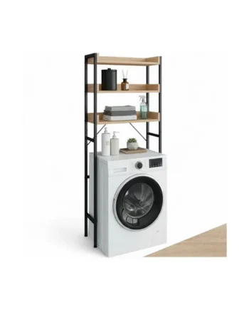 Shower caddy Seattle - 3 Tiers 25 x 67 x 165.5 cm - industrial wood light, oak Sonoma