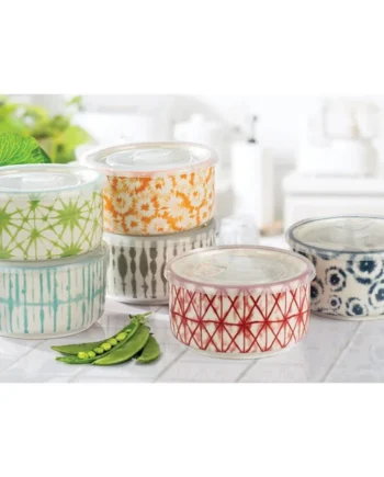 Signature Housewares 6 Piece Storage Bowls Set with Vented Microwavable Lids