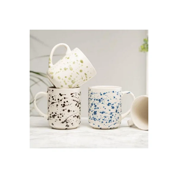 Siip Stoneware Splatter Black Mug