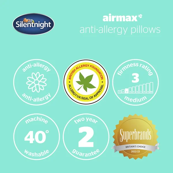 Silentnight Airmax Anti-Allergy Medium Pillow