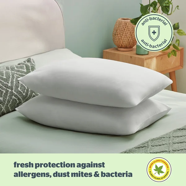 Silentnight Anti-Allergy Medium/ Soft Pillow - 2 Pack