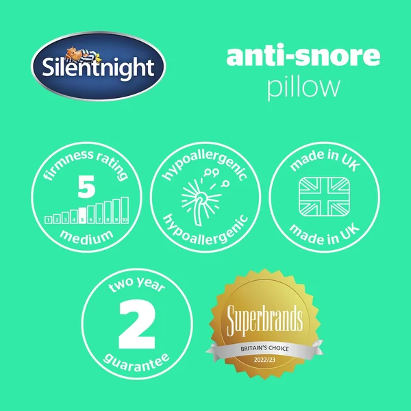 Silentnight Anti-Snore Medium Soft Pillow