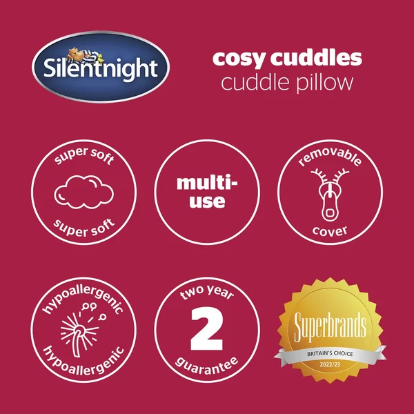 Silentnight Cosy Cuddle Cushion - Grey