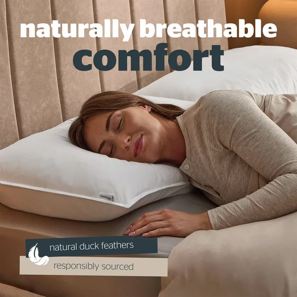 Silentnight Duck Feather Medium/ Soft Pillow - 2 Pack