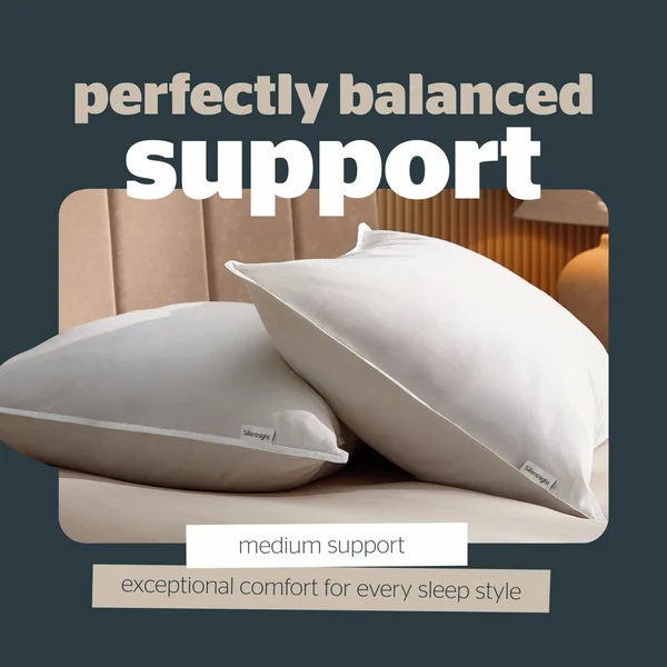 Silentnight Duck Feather Medium/ Soft Pillow - 2 Pack