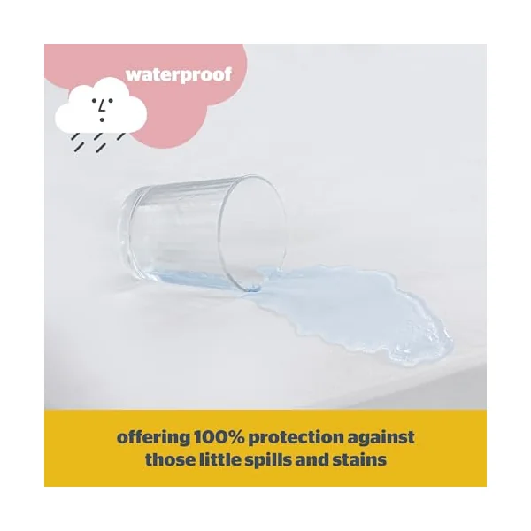 Silentnight Healthy Growth Waterproof Mattress Protector - Deep 30cm Quiet Waterproof Mattress Pad with Fitted Skirt and Soft Touch Cover - Hypoallergenic, Single, White