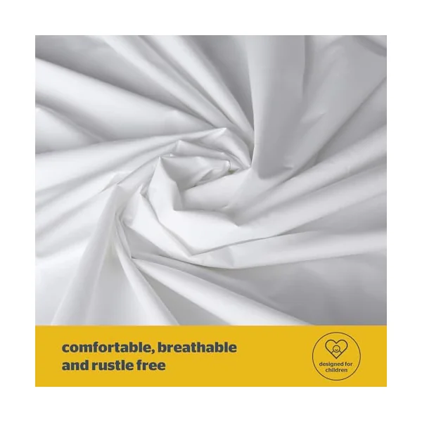 Silentnight Healthy Growth Waterproof Mattress Protector - Deep 30cm Quiet Waterproof Mattress Pad with Fitted Skirt and Soft Touch Cover - Hypoallergenic, Single, White