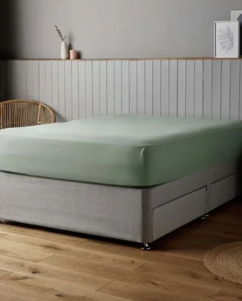 Silentnight Supersoft 28cm Sage Green Fitted Sheet - Single