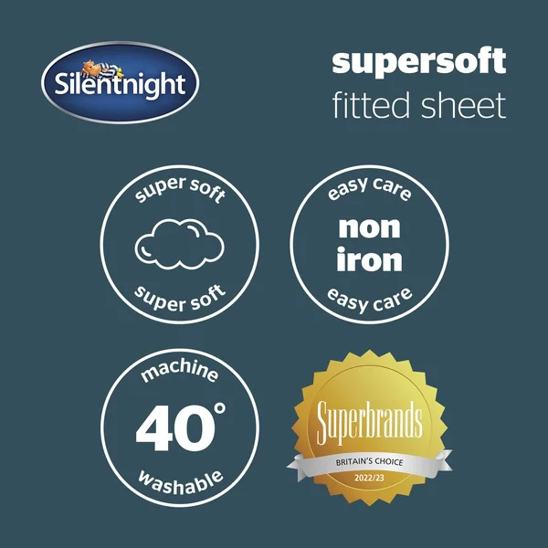 Silentnight Supersoft 28cm Sage Green Fitted Sheet - Single