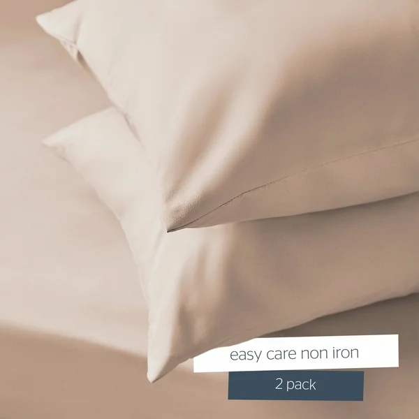 Silentnight Supersoft Plain Standard Pillowcase Pair - Pink