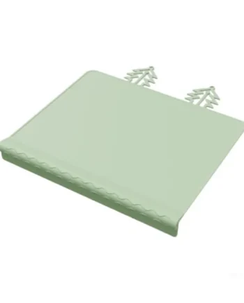 Silicone Baby Placemat with Teething Edge Non Slip Feeding Mat for High Chair Travel Essential 30.5x25.7cm(green)