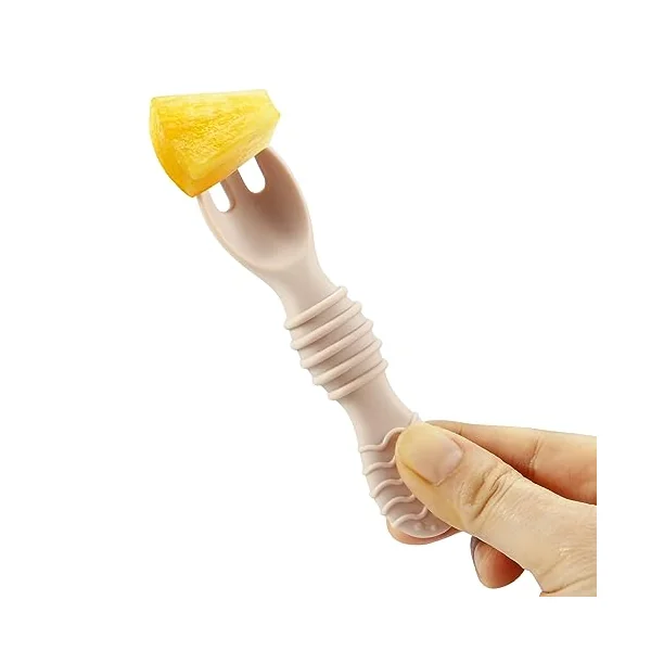 Silicone Baby Spoons & Fork Feeding Set (6 Pack) | BPA Free Fist Stage Silicone Self Feeding Utensils for Infant Baby Led Weaning Ages 6 + Months
