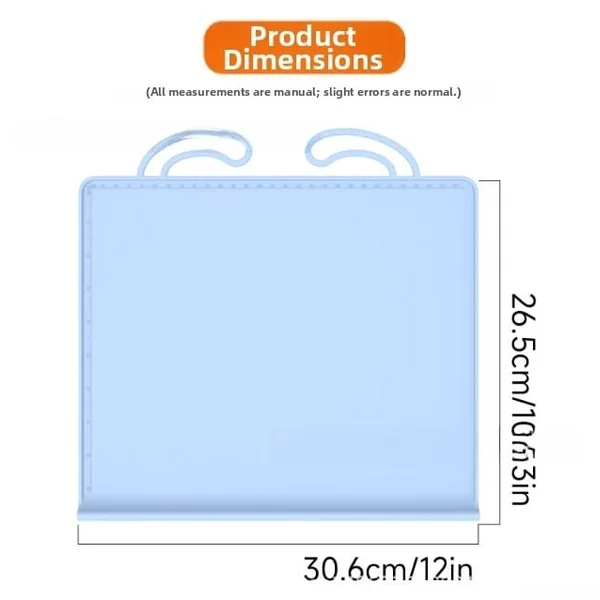 Silicone Placemat for Baby & Pets - Extra Large 61cm Heat Resistant Non Slip Feeding Mat with Raised Edges - Waterproof Splat Mat for High Chair Floor Protection Travel(Pink)
