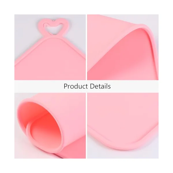 Silicone Placemat Washable Non-slip Table Mat for Boys and Girls Food Mat Foldable Easy to Clean for Highchair Dining
