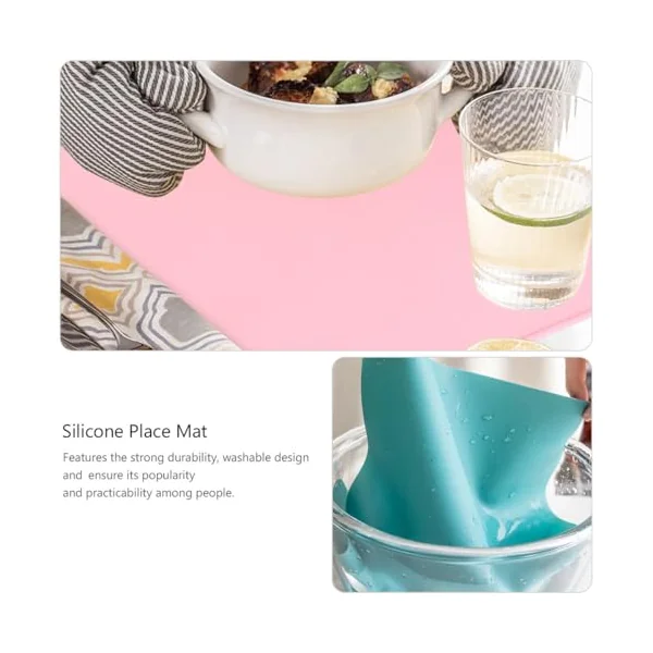 Silicone Placemat Washable Non-slip Table Mat for Boys and Girls Food Mat Foldable Easy to Clean for Highchair Dining