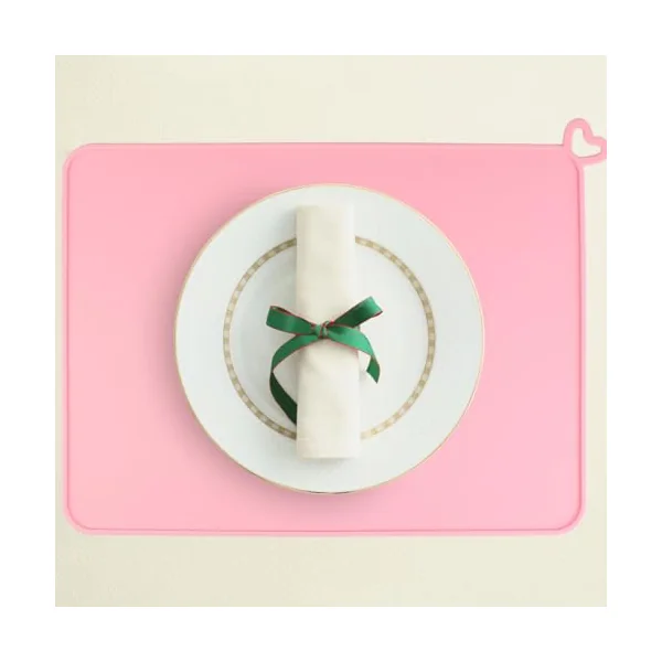 Silicone Placemat Washable Non-slip Table Mat for Boys and Girls Food Mat Foldable Easy to Clean for Highchair Dining