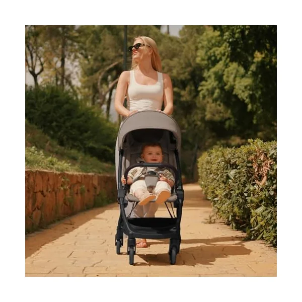 Silver Cross Clic 2 Compact Stroller & Travel Bag, Birth to 22kg, Cobble | For Life on the Go, Our Lightweight, Compact Everyday Stroller, One-Hand, Self-Standing Fold, Travel Bag Included