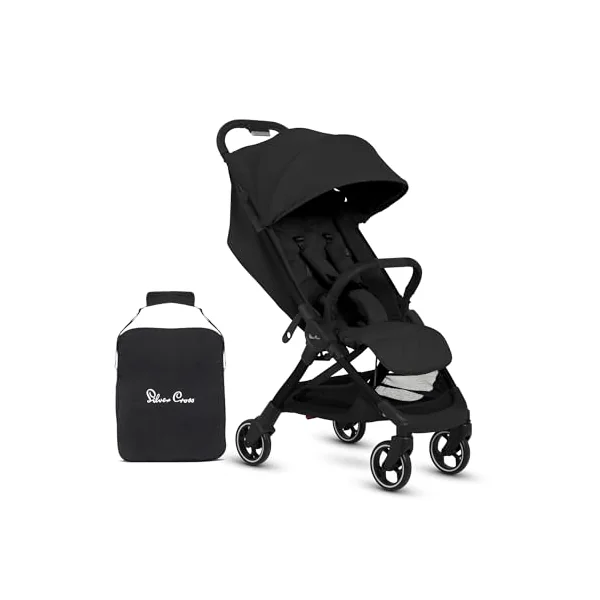 Silver Cross Clic 2 Compact Stroller & Travel Bag, Birth to 22kg, Space | For Life on the Go, Our Lightweight, Compact Everyday Stroller, One-Hand, Self-Standing Fold, Travel Bag Included
