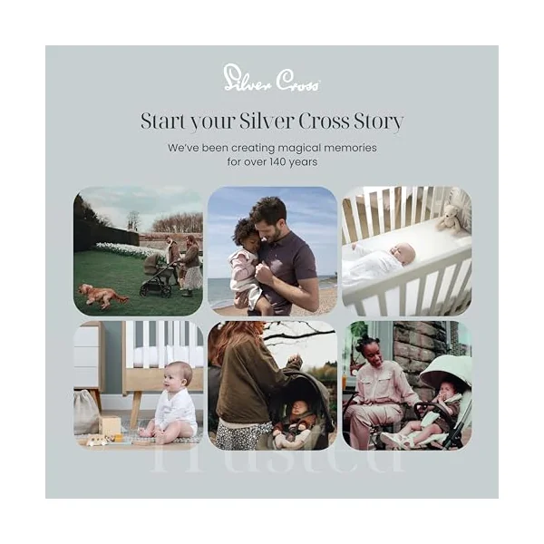 Silver Cross - Clic Compact Pushchair - Travel Stroller - Foldable & Lightweight Stroller - Cabin Size - Newborns to 4 years - Almond