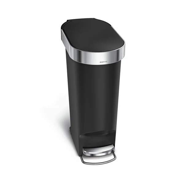Simplehuman 40 Litre Plastic Pedal Bin - Black