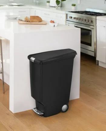 Simplehuman 40 Litre Plastic Rectangular Pedal Bin - Black