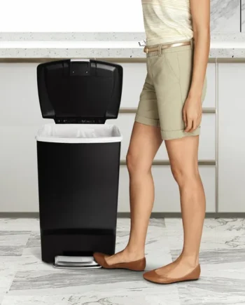 Simplehuman 45 Litre Plastic Rectangular Pedal Bin - Black