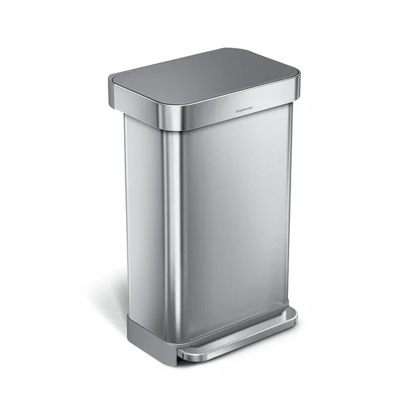 Simplehuman 45 Litre Rectangular Pedal Bin - Brushed Steel