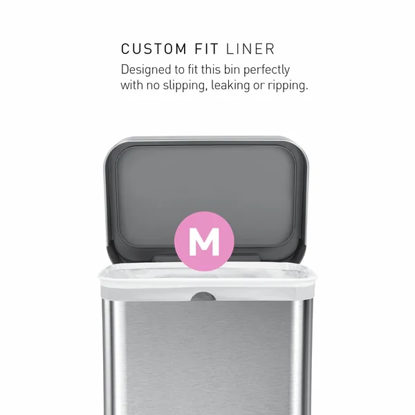 Simplehuman 45 Litre Rectangular Pedal Bin - Brushed Steel