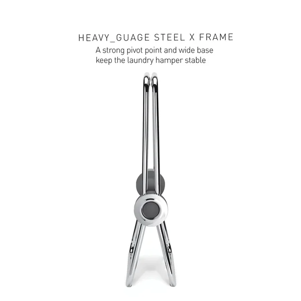 Simplehuman 48 L Double X Frame Hamper - Stainless Steel