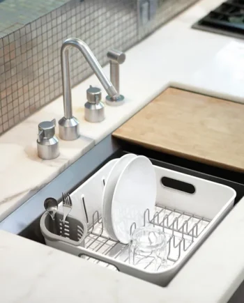 Simplehuman Plastic Compact Dish Rack - White