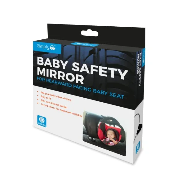 Simply Auto Baby Car Mirror | 360° Fully Adjustable Child Safety Car Mirror For Forward Facing Seat | Universal, Easy To Fit and Remove